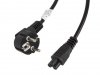 Lanberg Kabel zasilający Laptop (MIKI) IEC 7/7 - IEC 320 C5 3M VDE czarny